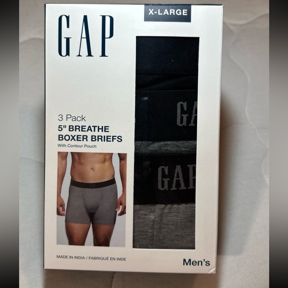 GAP Other - Gap 3 pack, 5" breathe boxer briefs with contour pouch, men's XL NWT